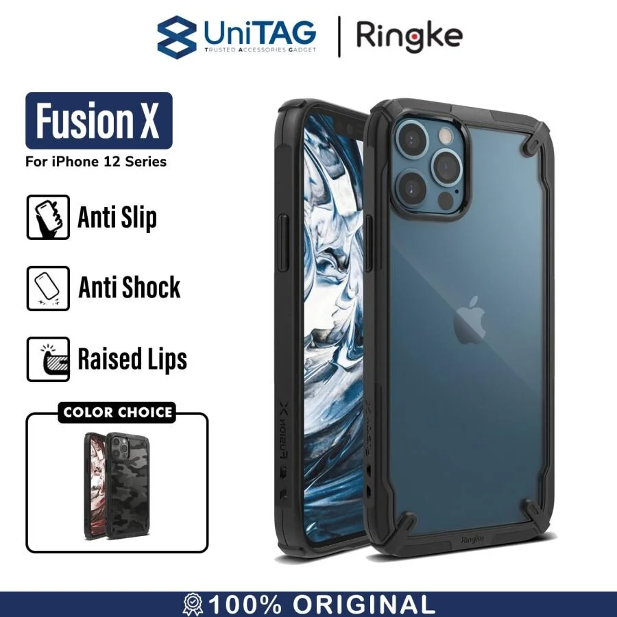 Case iPhone 12 Pro Max 12 Pro 12 Mini Ringke Fusion X AntiShock Casing