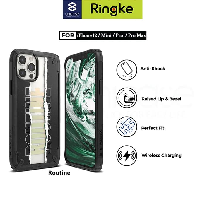 Case iPhone 12 Pro Max 12 Pro 12 Mini Ringke Fusion X AntiShock Casing