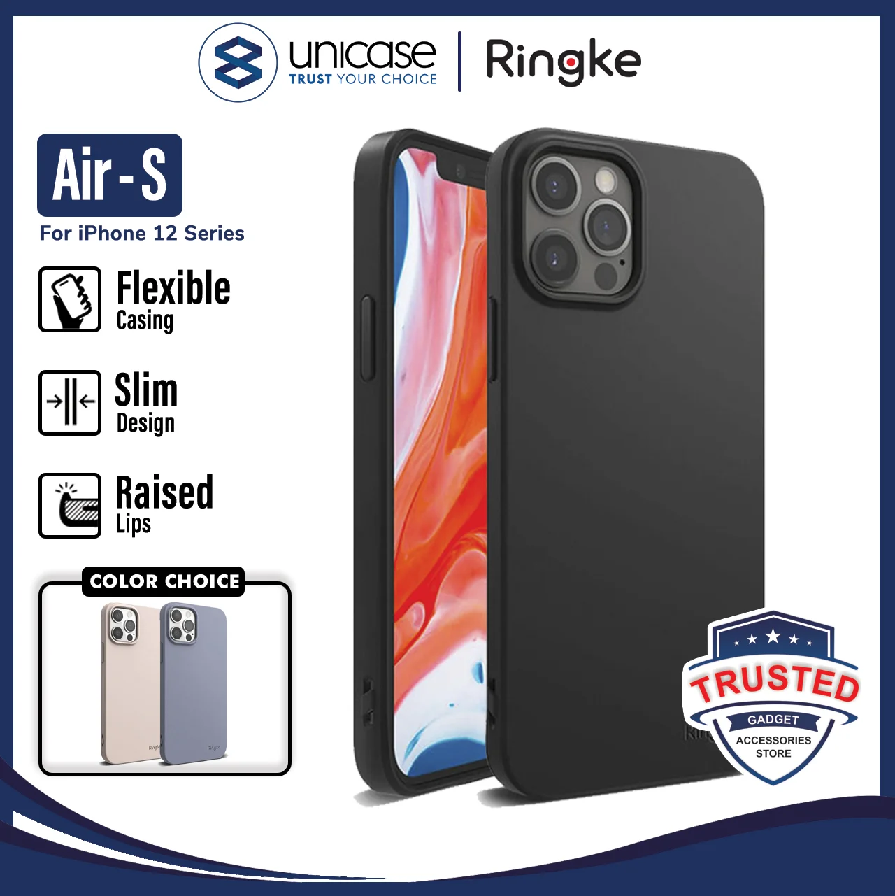 Case iPhone 12 Pro Max 12 Pro Mini Ringke Air S Softcase Matte Casing