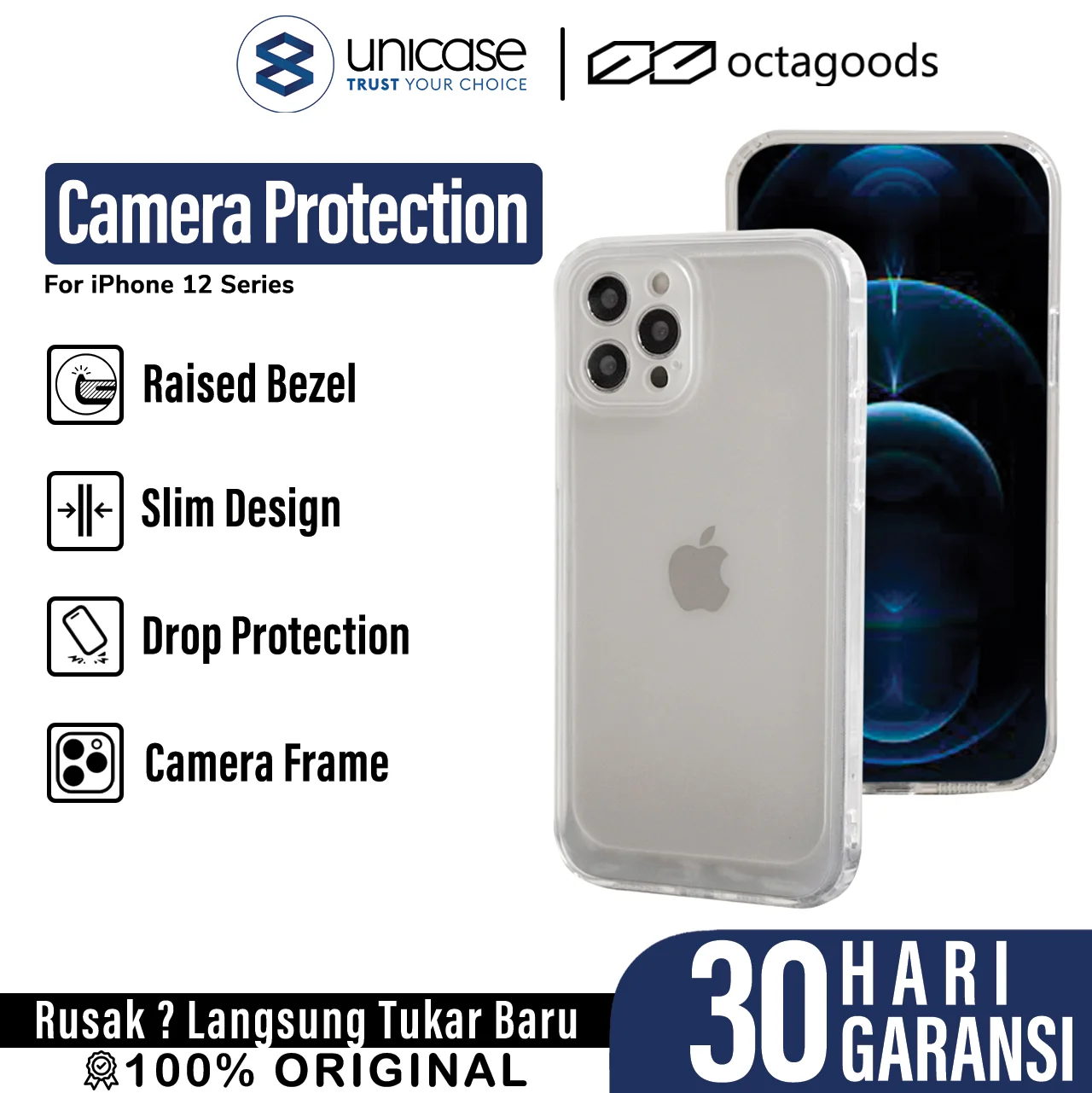 Case iPhone 12 Pro Max Mini OctaGoods Camera Protection Cover Casing