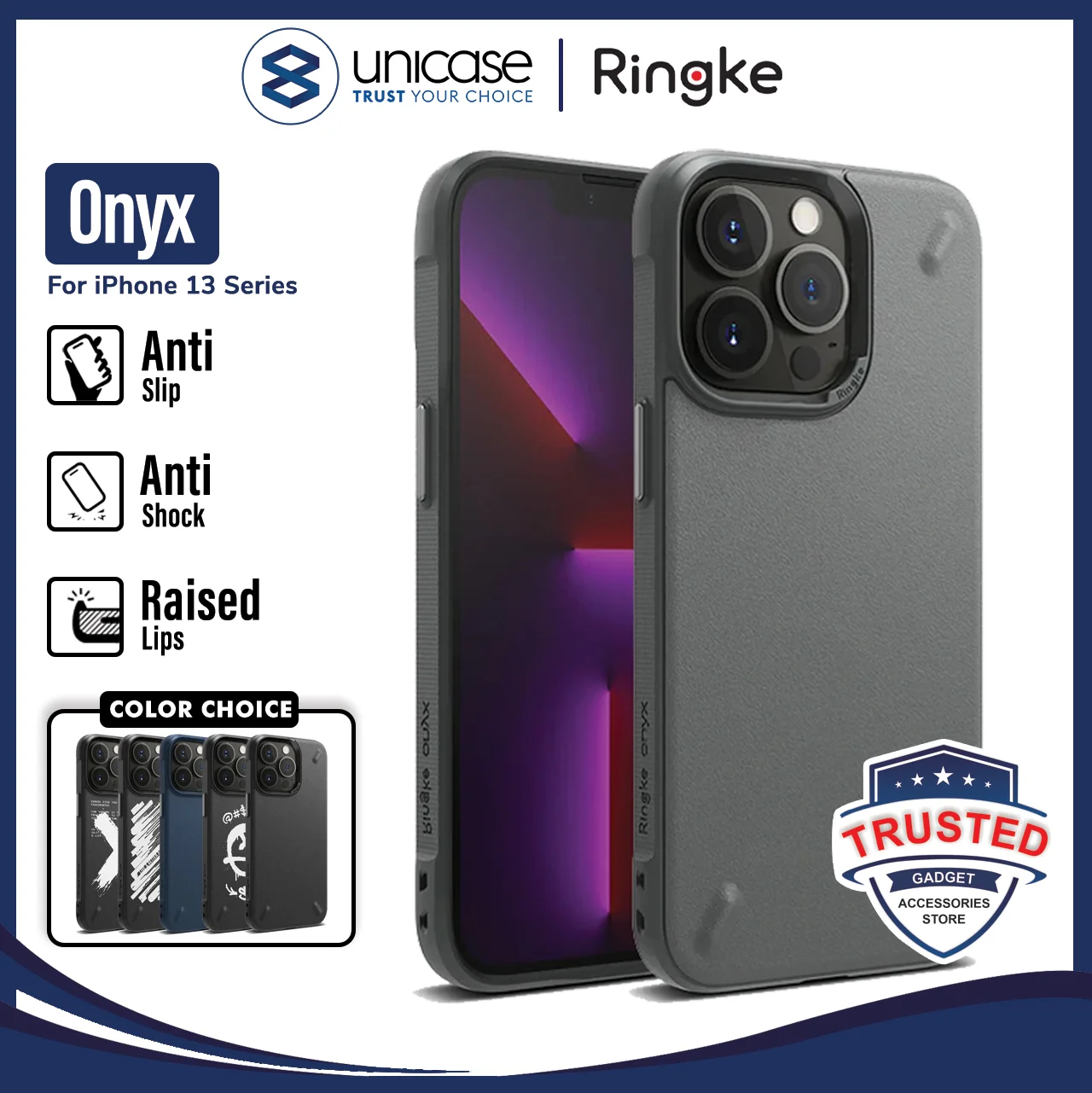 Case iPhone 13 Pro Max 13 Mini Ringke Onyx Softcase TPU Casing