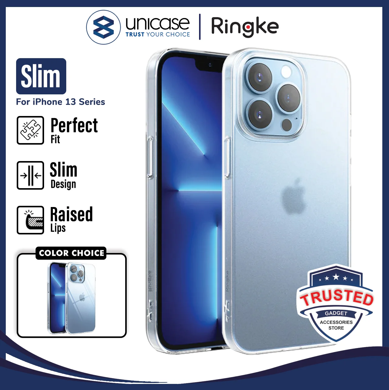 Case iPhone 13 Pro Max 13 Mini Ringke Slim Hardcase Ultra Thin Casing
