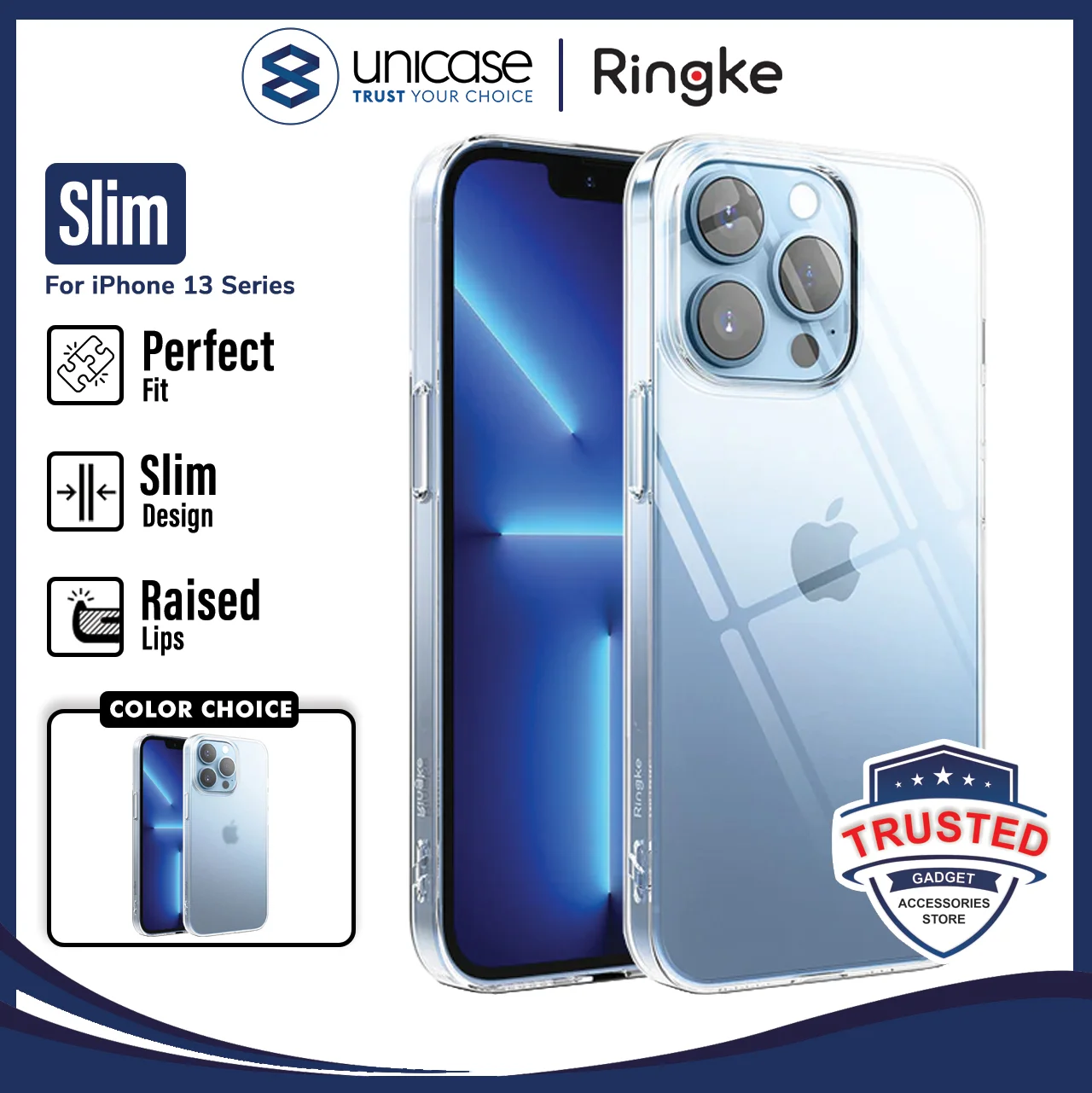 Case iPhone 13 Pro Max 13 Mini Ringke Slim Hardcase Ultra Thin Casing