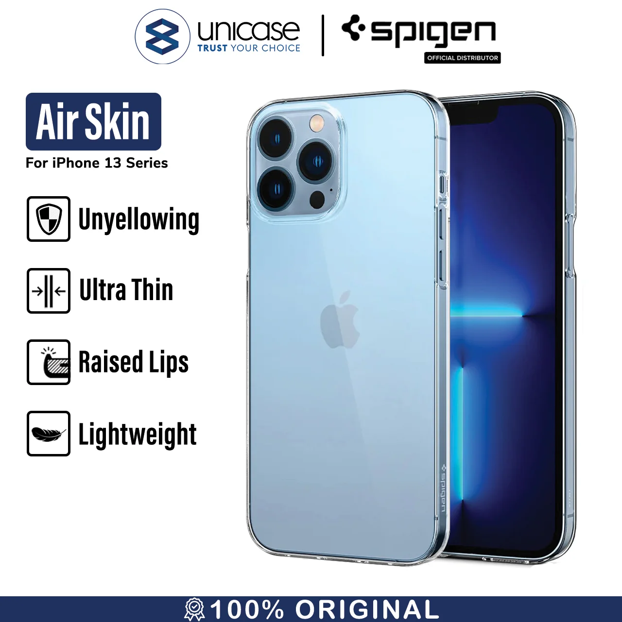 Case iphone 13 Pro Max 13 Mini Spigen Air Skin Ultra Slim Hard Casing