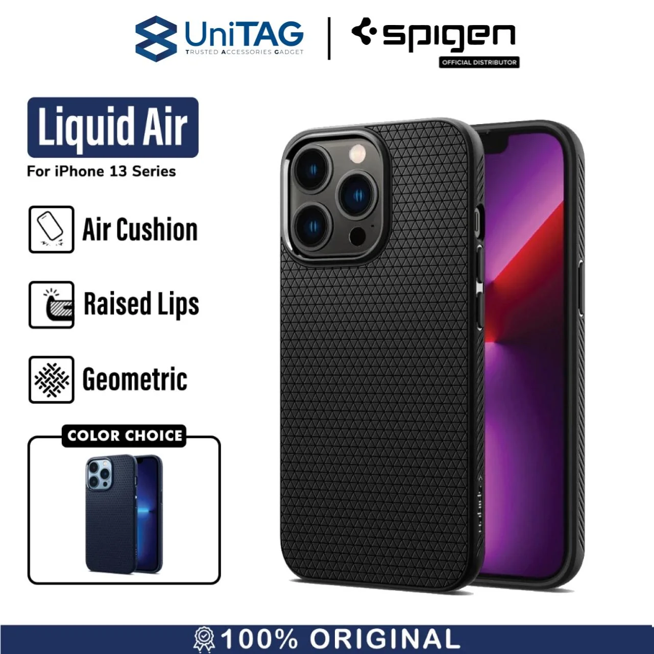 Case iPhone 13 Pro Max 13 Mini Spigen Liquid Air Softcase TPU Casing