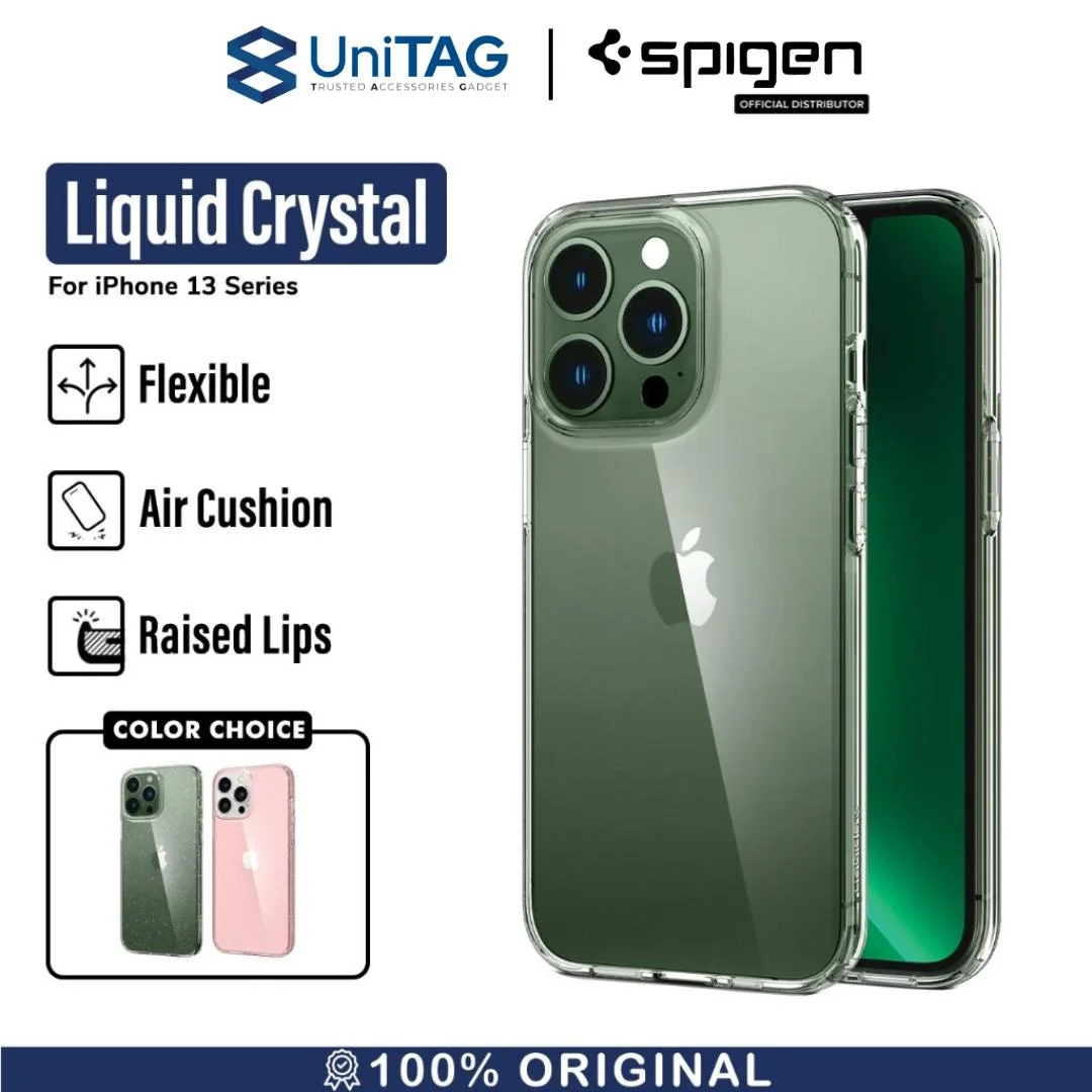 Case iPhone 13 Pro Max 13 Mini Spigen Liquid Crystal Clear TPU Casing