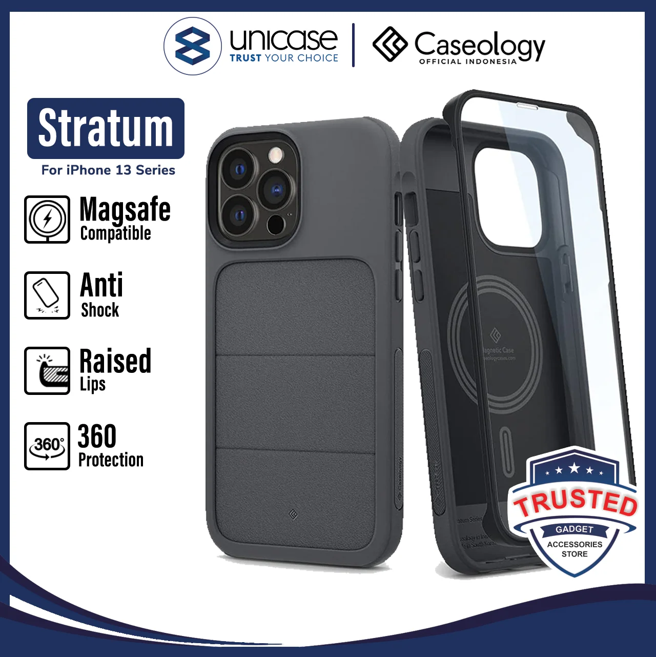 Case iPhone 13 Pro Max Mini Caseology Stratum Full Protection Cover