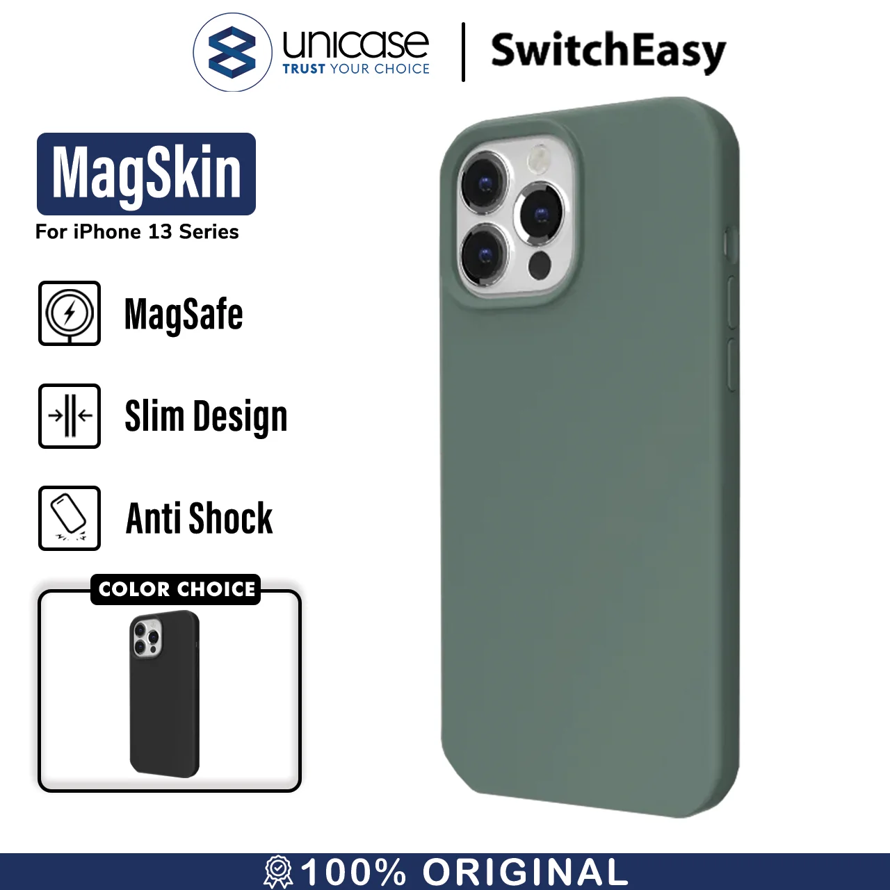 Case iPhone 13 Pro Max Mini SwitchEasy MagSkin Soft Magsafe TPU Casing