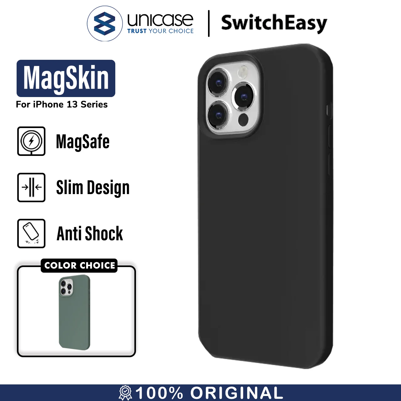 Case iPhone 13 Pro Max Mini SwitchEasy MagSkin Soft Magsafe TPU Casing