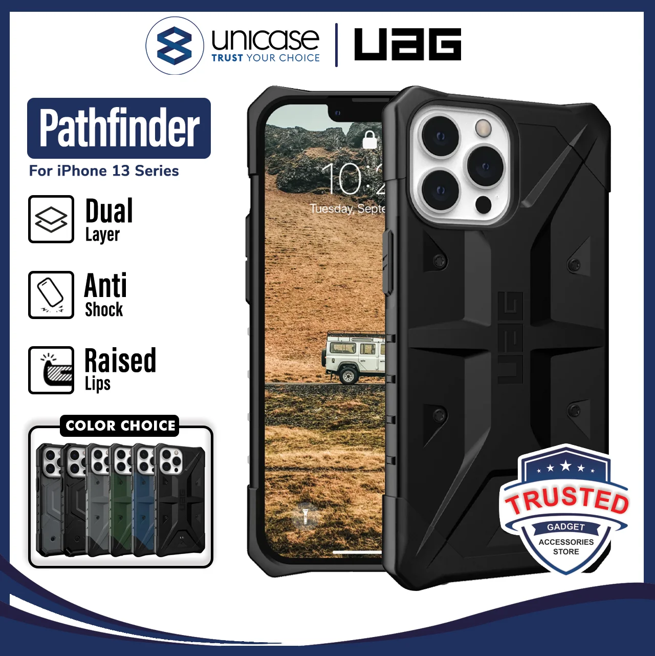 Case iPhone 13 Pro Max Mini UAG Pathfinder Hybrid Shockproof Casing
