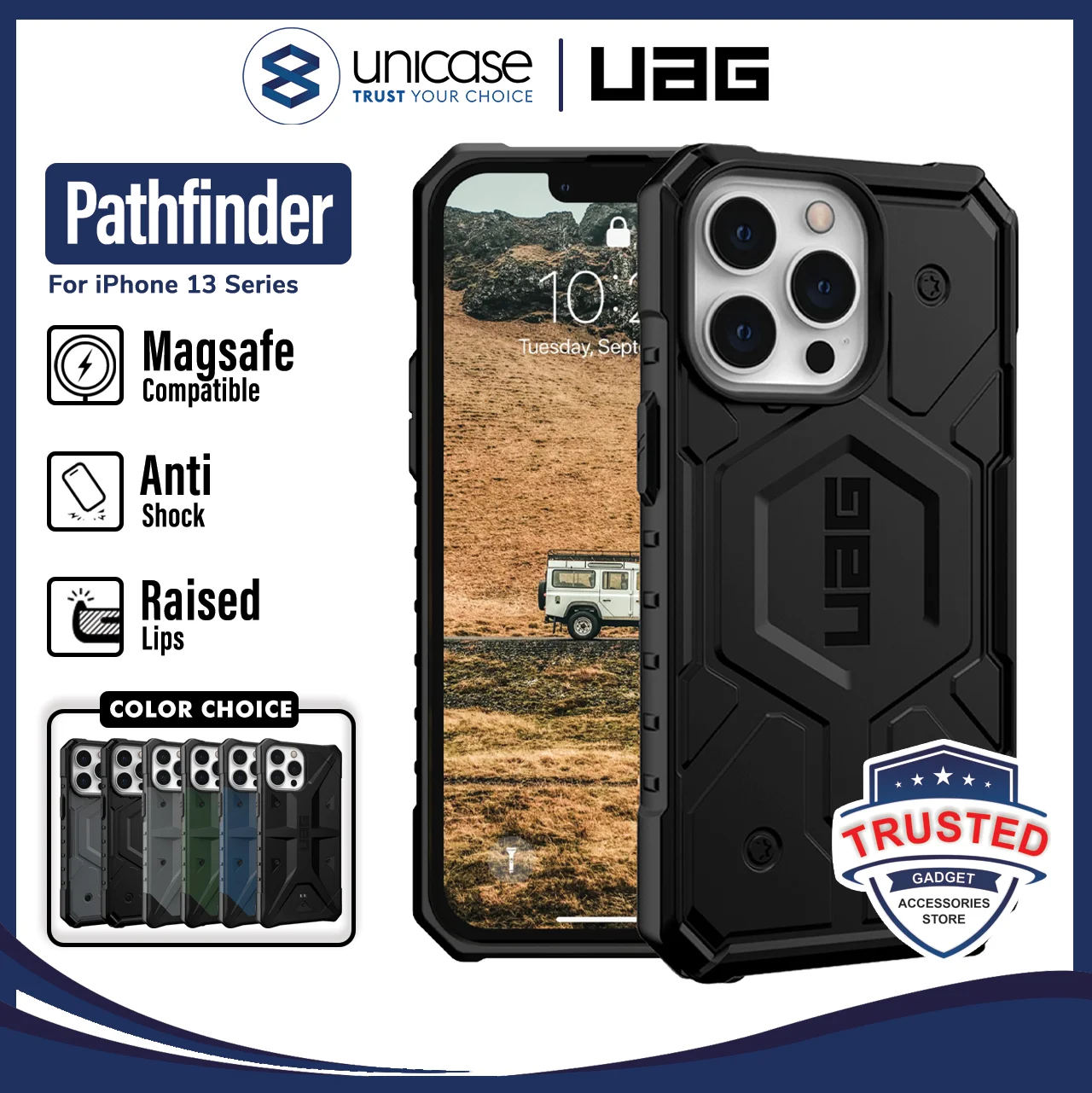 Case iPhone 13 Pro Max Mini UAG Pathfinder Hybrid Shockproof Casing