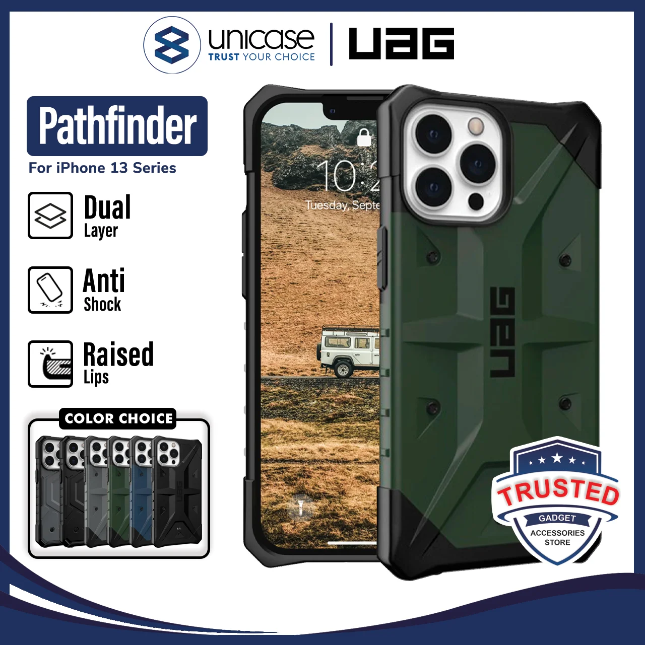 Case iPhone 13 Pro Max Mini UAG Pathfinder Hybrid Shockproof Casing