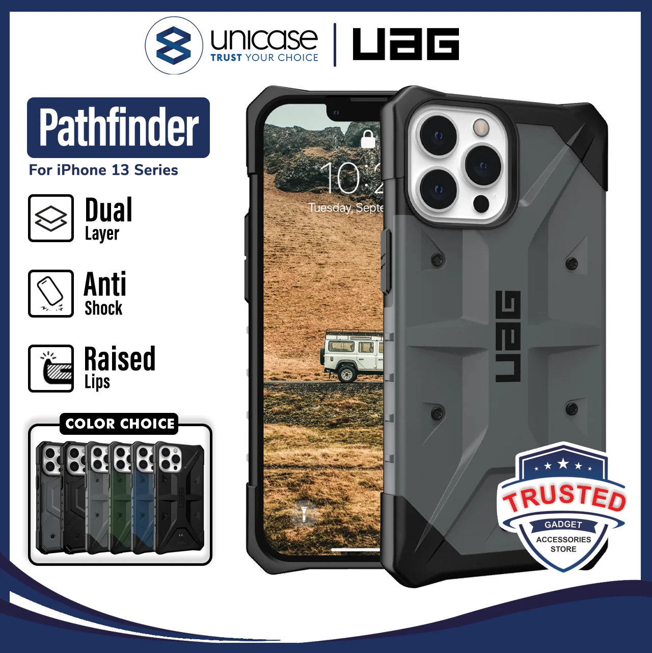 Case iPhone 13 Pro Max Mini UAG Pathfinder Hybrid Shockproof Casing
