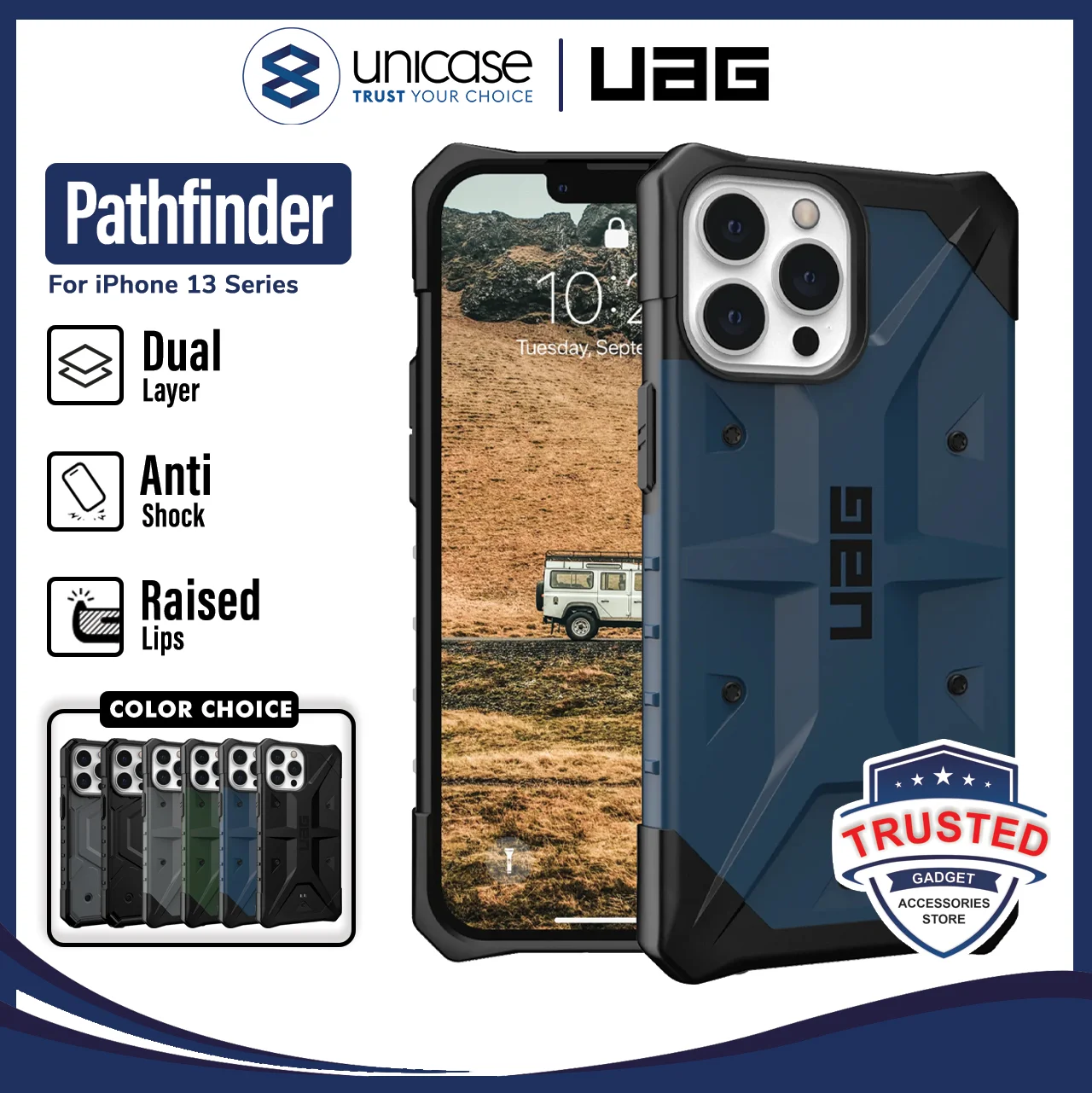 Case iPhone 13 Pro Max Mini UAG Pathfinder Hybrid Shockproof Casing