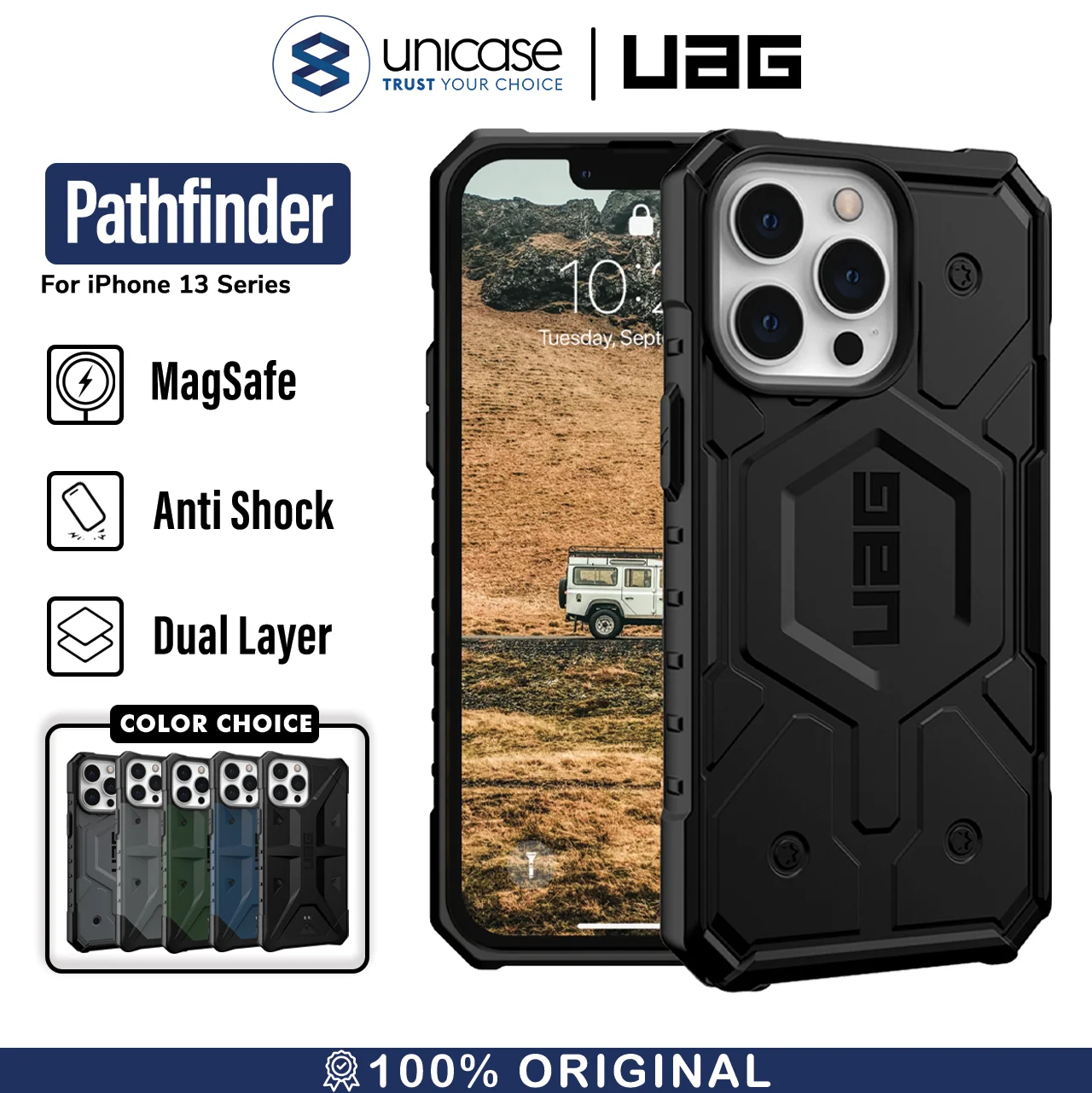 Case iPhone 13 Pro Max Mini UAG Pathfinder Hybrid Shockproof Casing