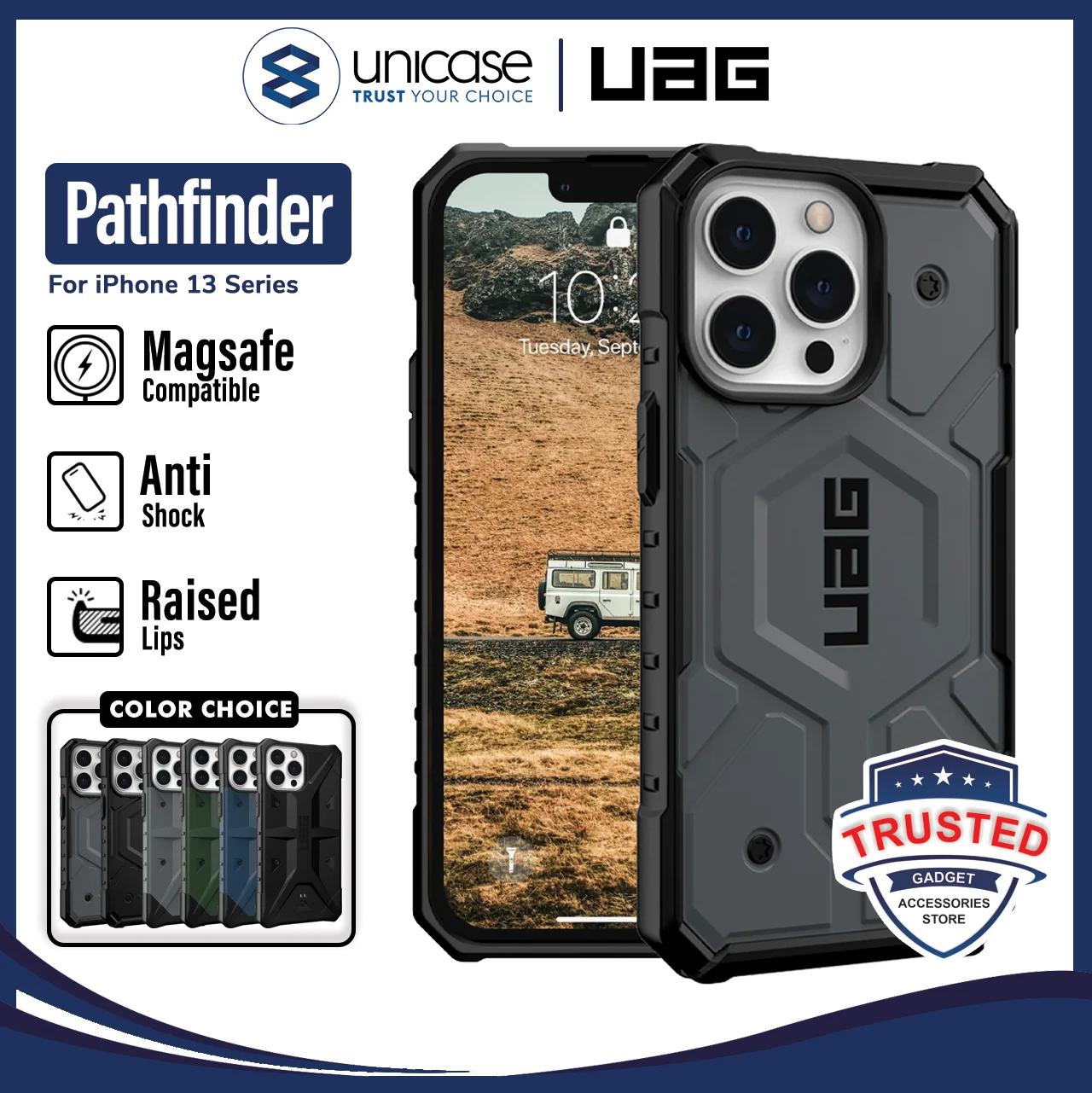 Case iPhone 13 Pro Max Mini UAG Pathfinder Hybrid Shockproof Casing