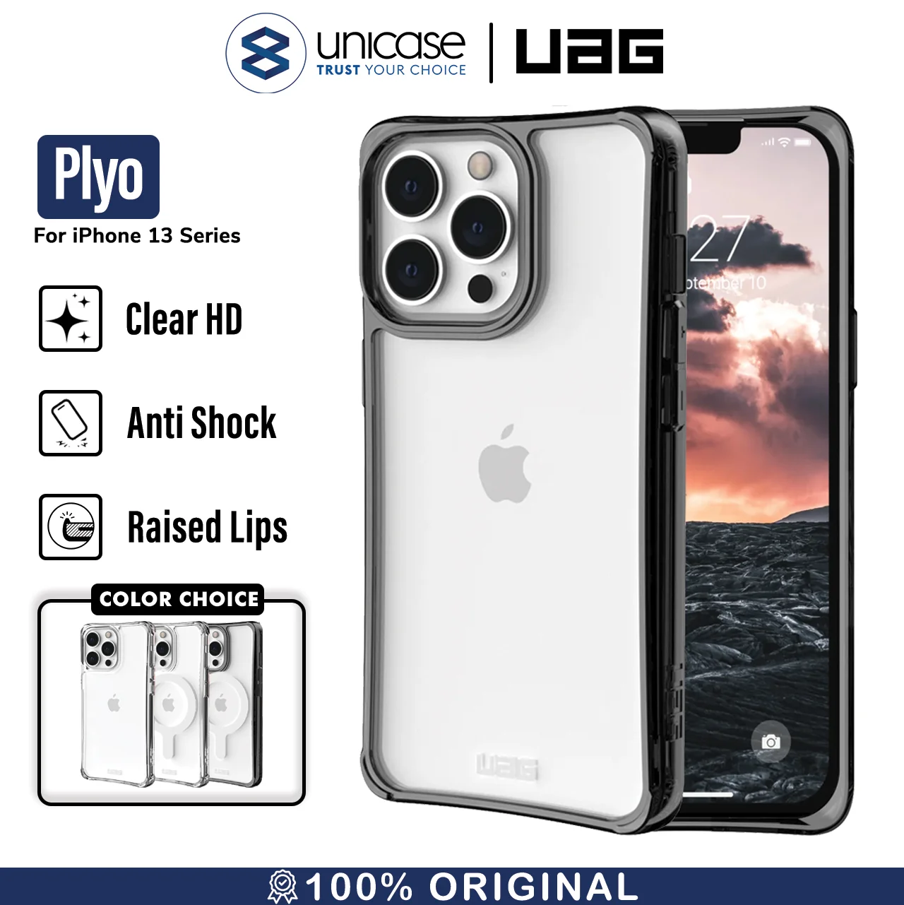 Case iPhone 13 Pro Max Mini UAG Plyo Hybrid Shockproof MagSafe Casing