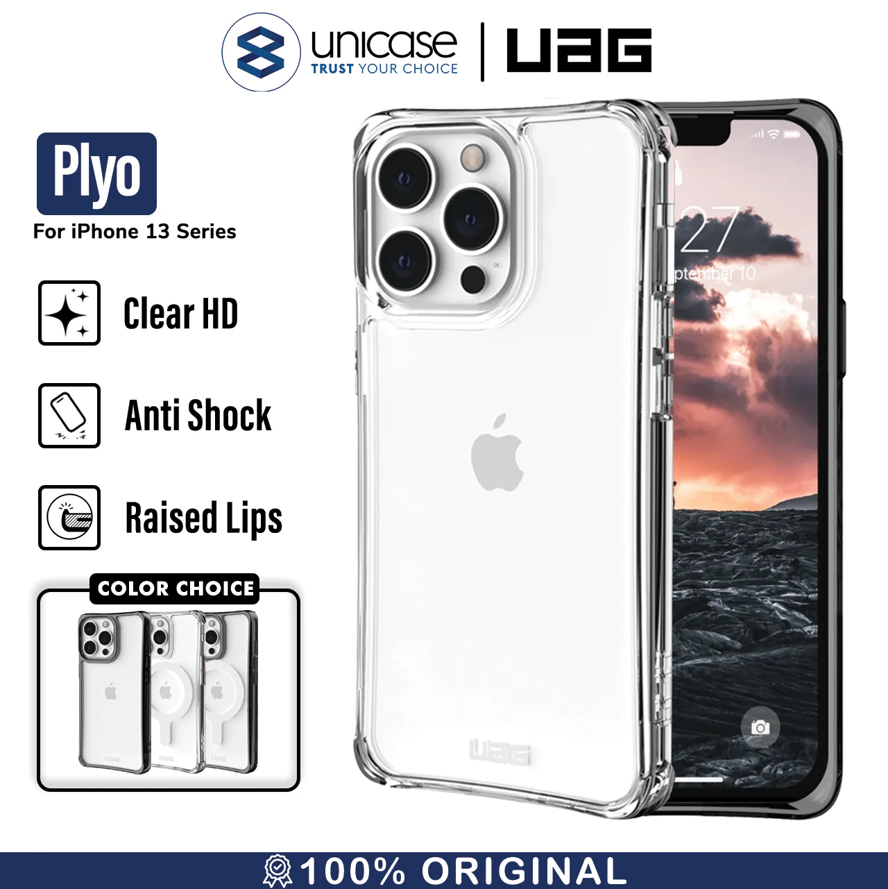 Case iPhone 13 Pro Max Mini UAG Plyo Hybrid Shockproof MagSafe Casing