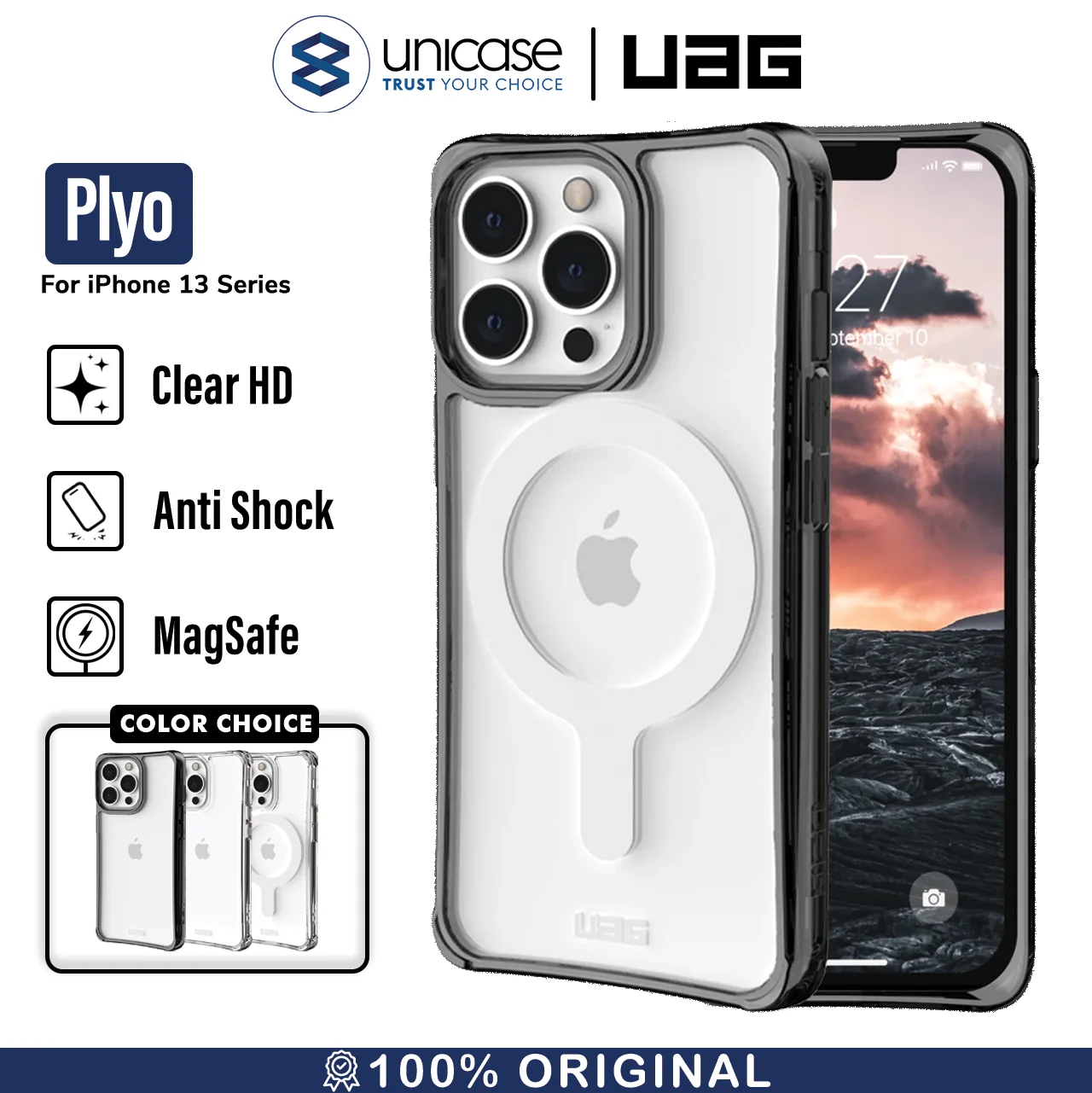 Case iPhone 13 Pro Max Mini UAG Plyo Hybrid Shockproof MagSafe Casing