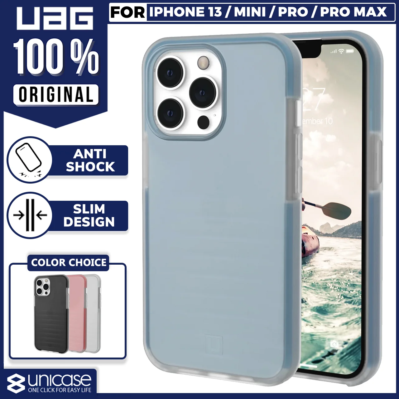 Case iPhone 13 Pro Max Mini UAG U Wave Slim Anti Crack Hybrid Casing