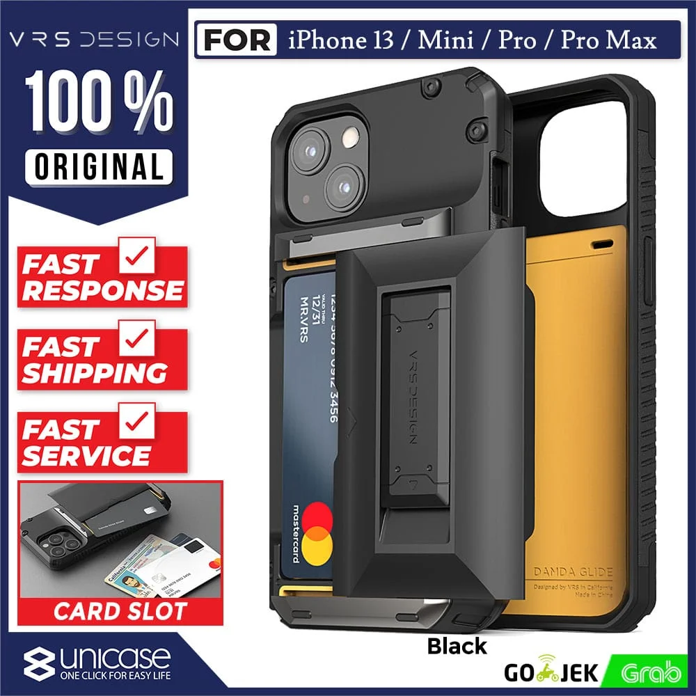 Case iPhone 13 Pro Max Mini VRS Damda Glide Hybrid Card Slot Stand