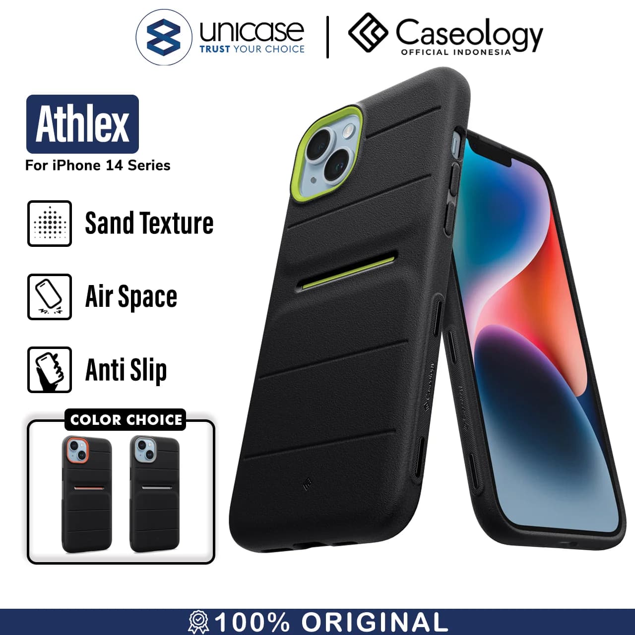 Case iPhone 14 Pro Max Plus Caseology Athlex Hybrid Anti Crack Casing
