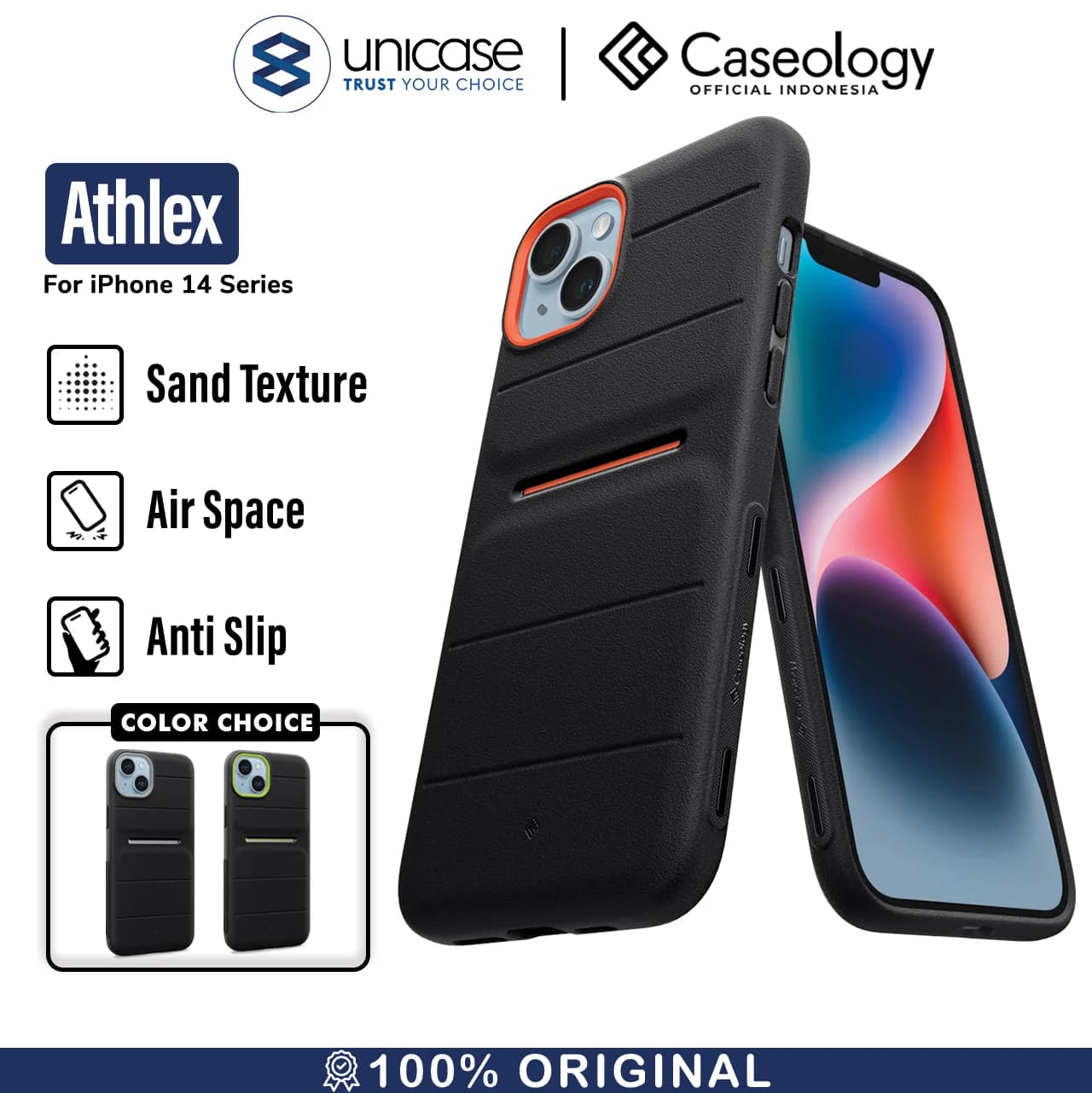 Case iPhone 14 Pro Max Plus Caseology Athlex Hybrid Anti Crack Casing