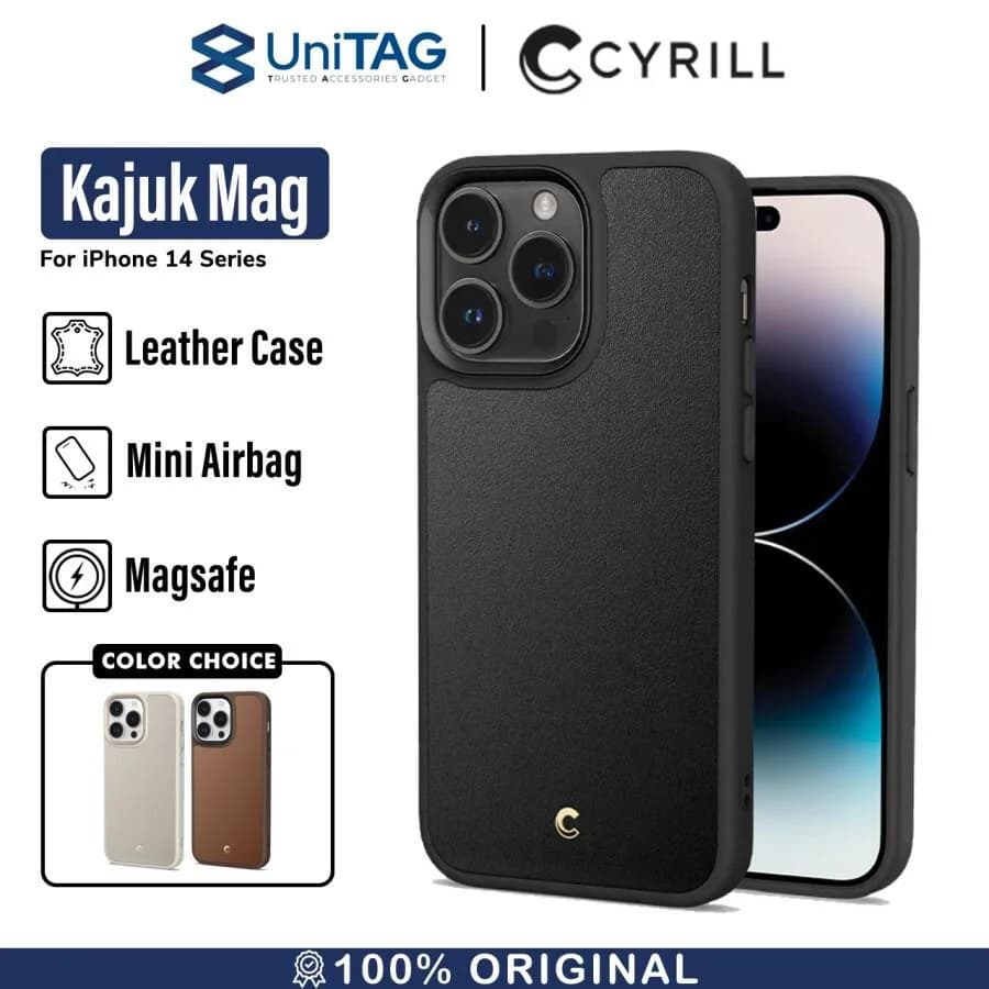 Case iPhone 14 Pro Max Plus Cyrill Kajuk MagSafe Hybrid Leather Casing