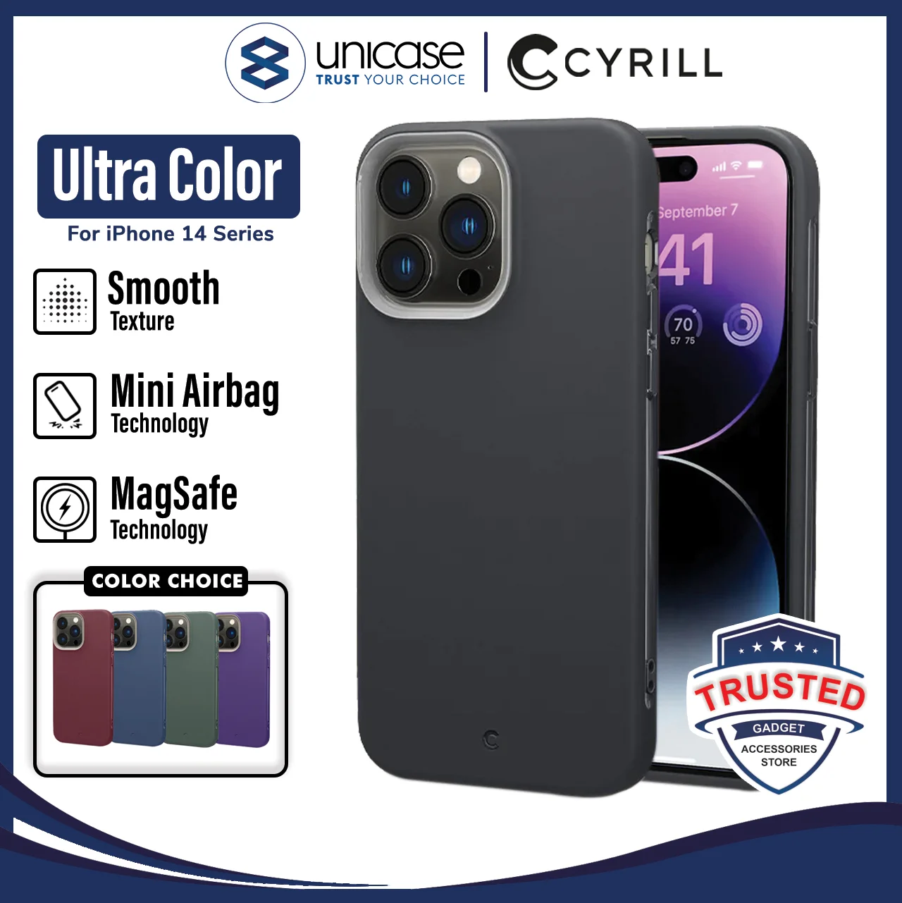 Case iPhone 14 Pro Max Plus Cyrill UltraColor MagSafe Soft Casing