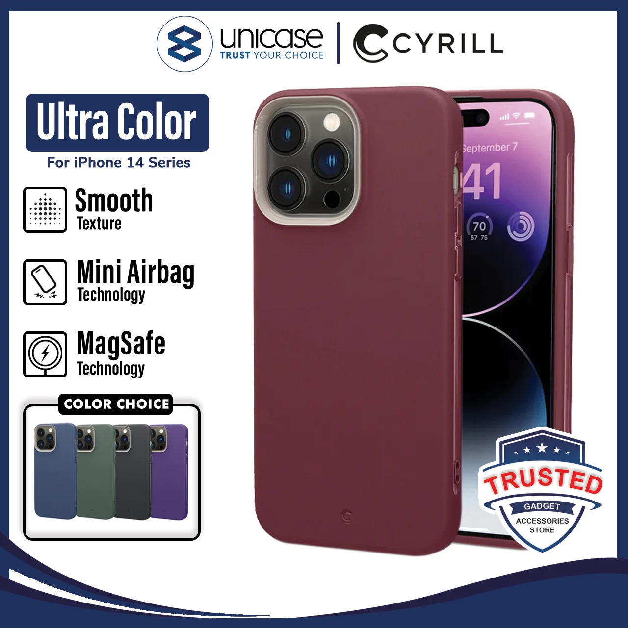 Case iPhone 14 Pro Max Plus Cyrill UltraColor MagSafe Soft Casing