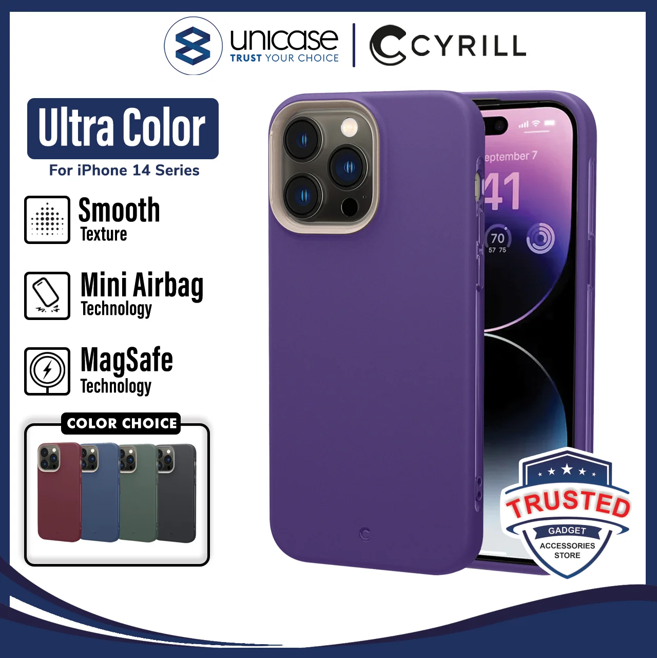 Case iPhone 14 Pro Max Plus Cyrill UltraColor MagSafe Soft Casing