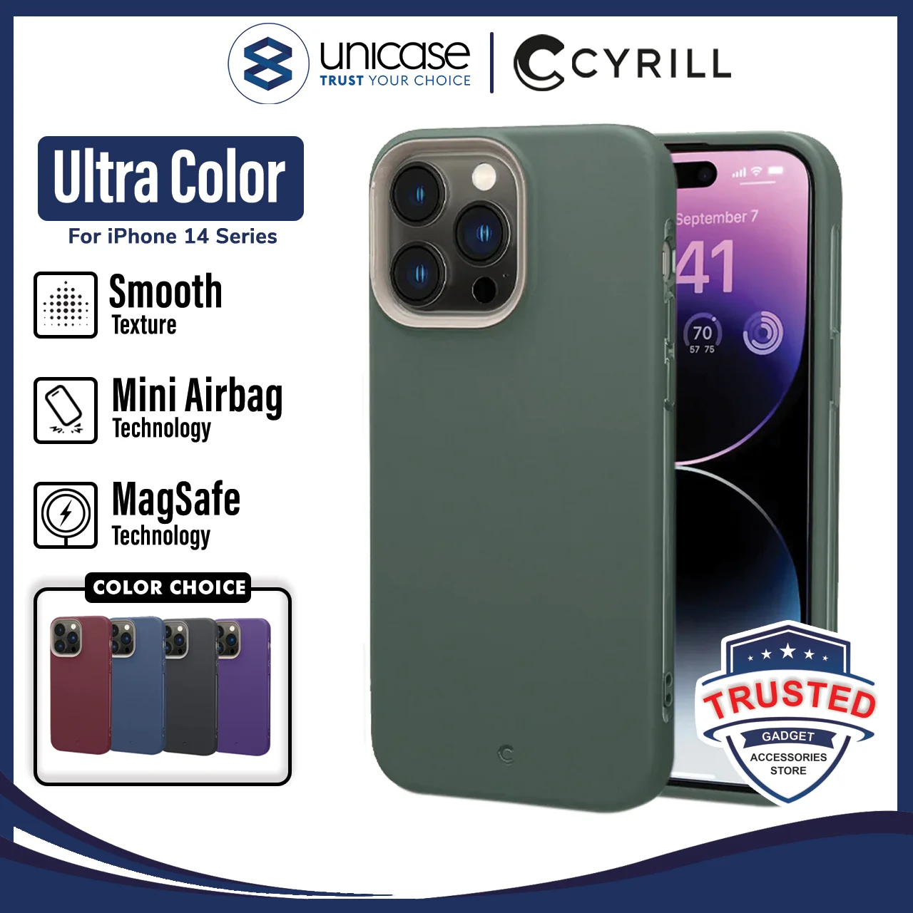 Case iPhone 14 Pro Max Plus Cyrill UltraColor MagSafe Soft Casing