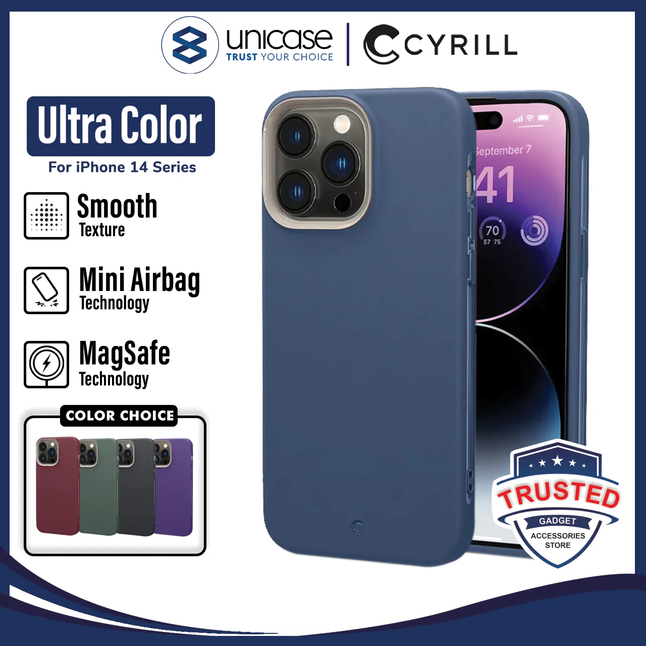 Case iPhone 14 Pro Max Plus Cyrill UltraColor MagSafe Soft Casing