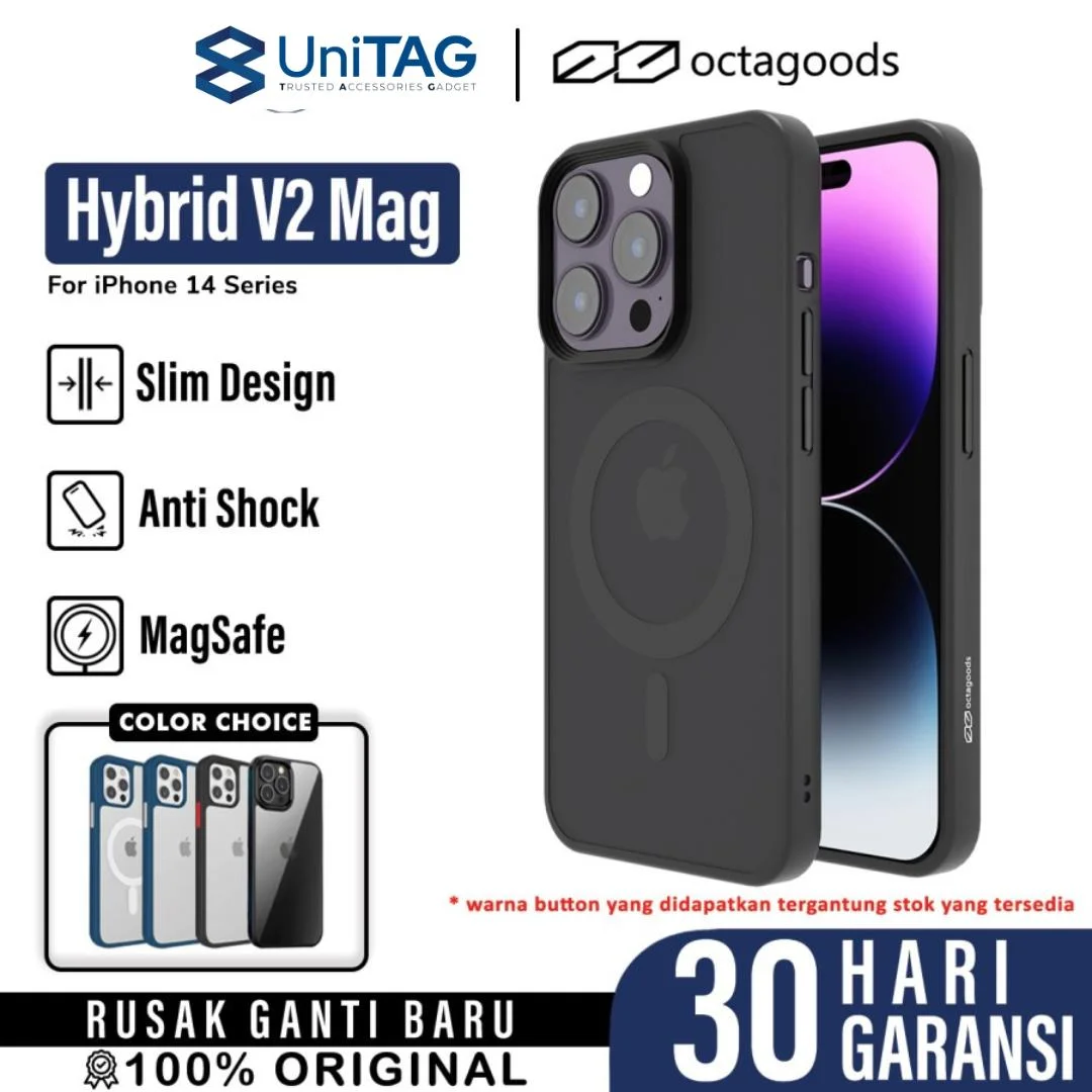 Case iPhone 14 Pro Max Plus OctaGoods Hybrid V2 AntiCrack Clear Casing