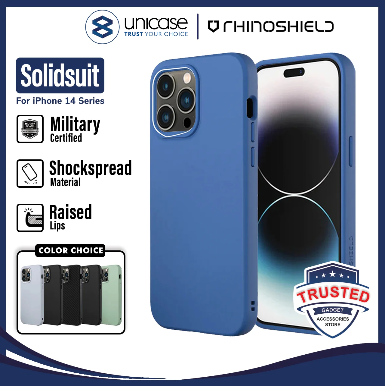 Case iPhone 14 Pro Max Plus Rhinoshield SolidSuit Shockproof Casing