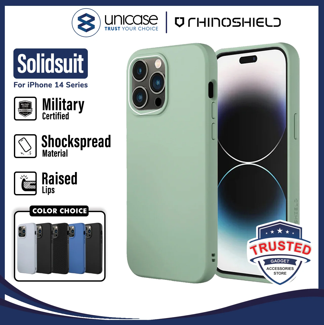 Case iPhone 14 Pro Max Plus Rhinoshield SolidSuit Shockproof Casing