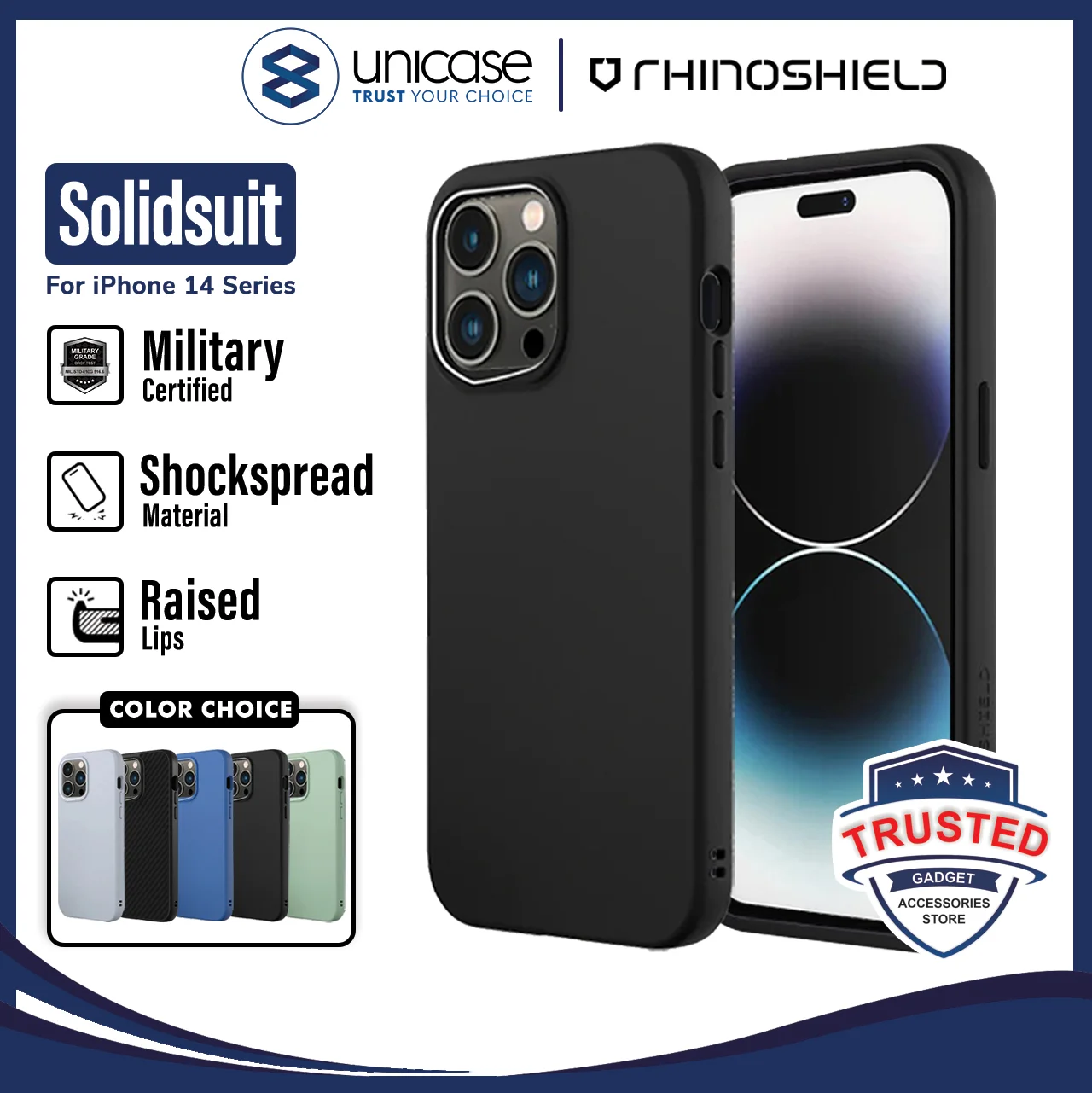 Case iPhone 14 Pro Max Plus Rhinoshield SolidSuit Shockproof Casing