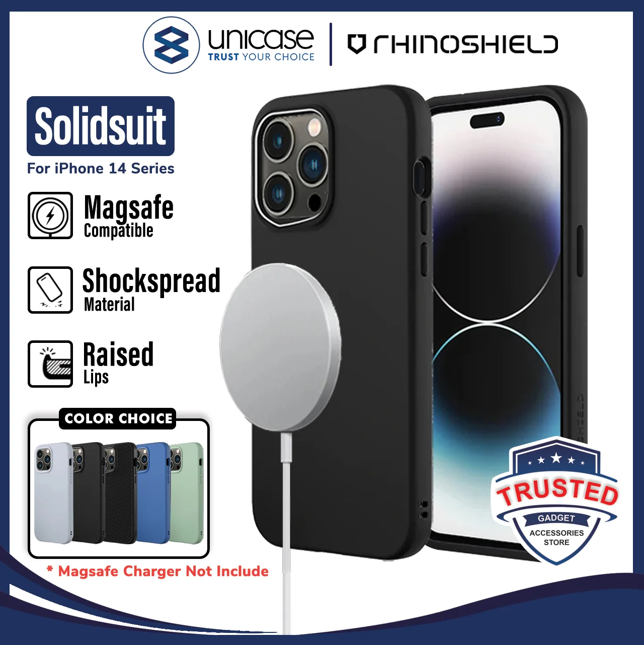 Case iPhone 14 Pro Max Plus Rhinoshield SolidSuit Shockproof Casing