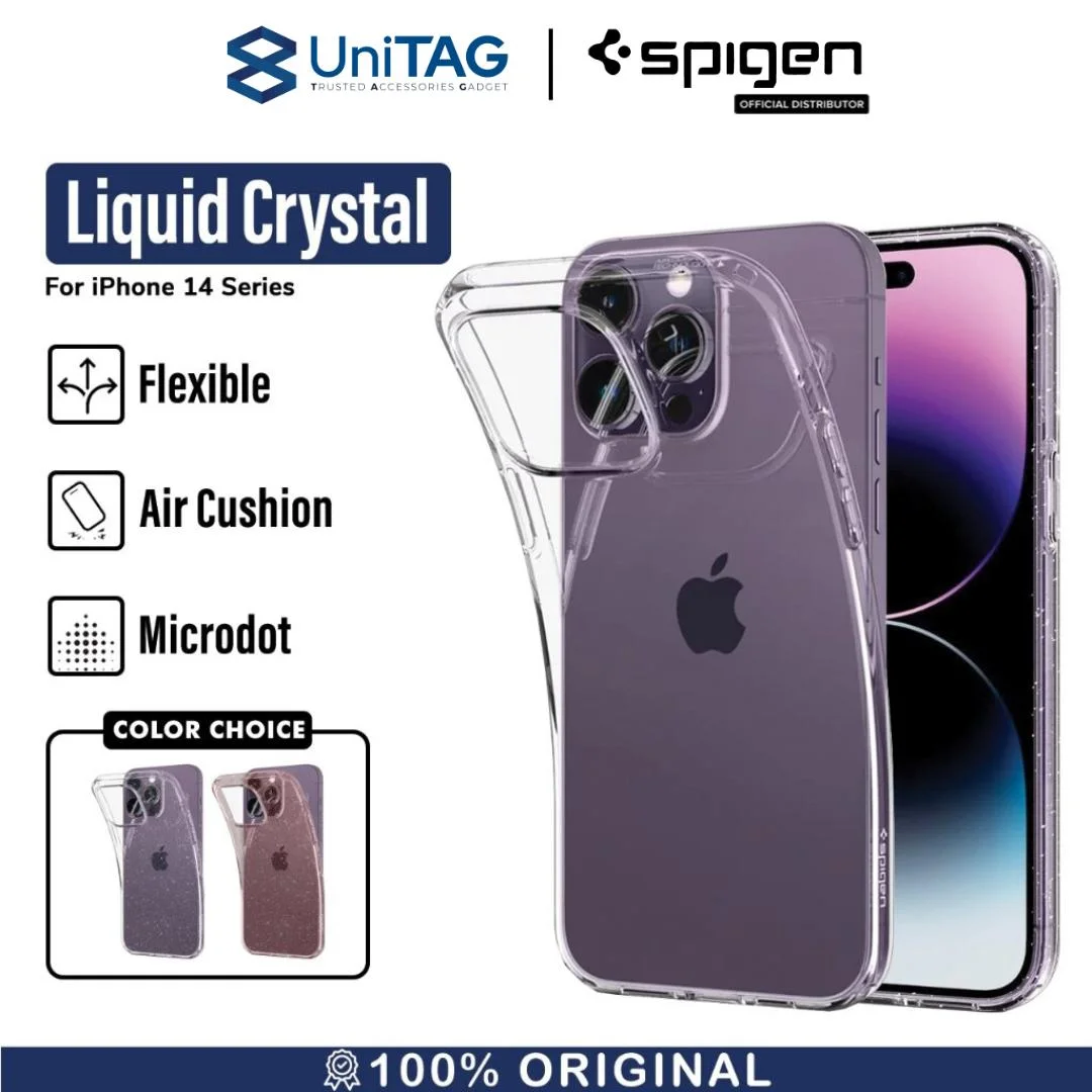 Case iPhone 14 Pro Max Plus Spigen Liquid Crystal Clear Soft Casing