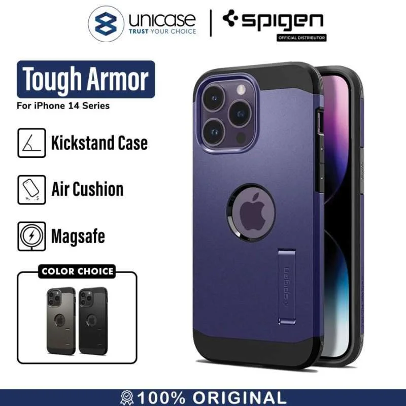 Case iPhone 14 Pro Max Plus Spigen Tough Armor MagSafe Hard Shockproof
