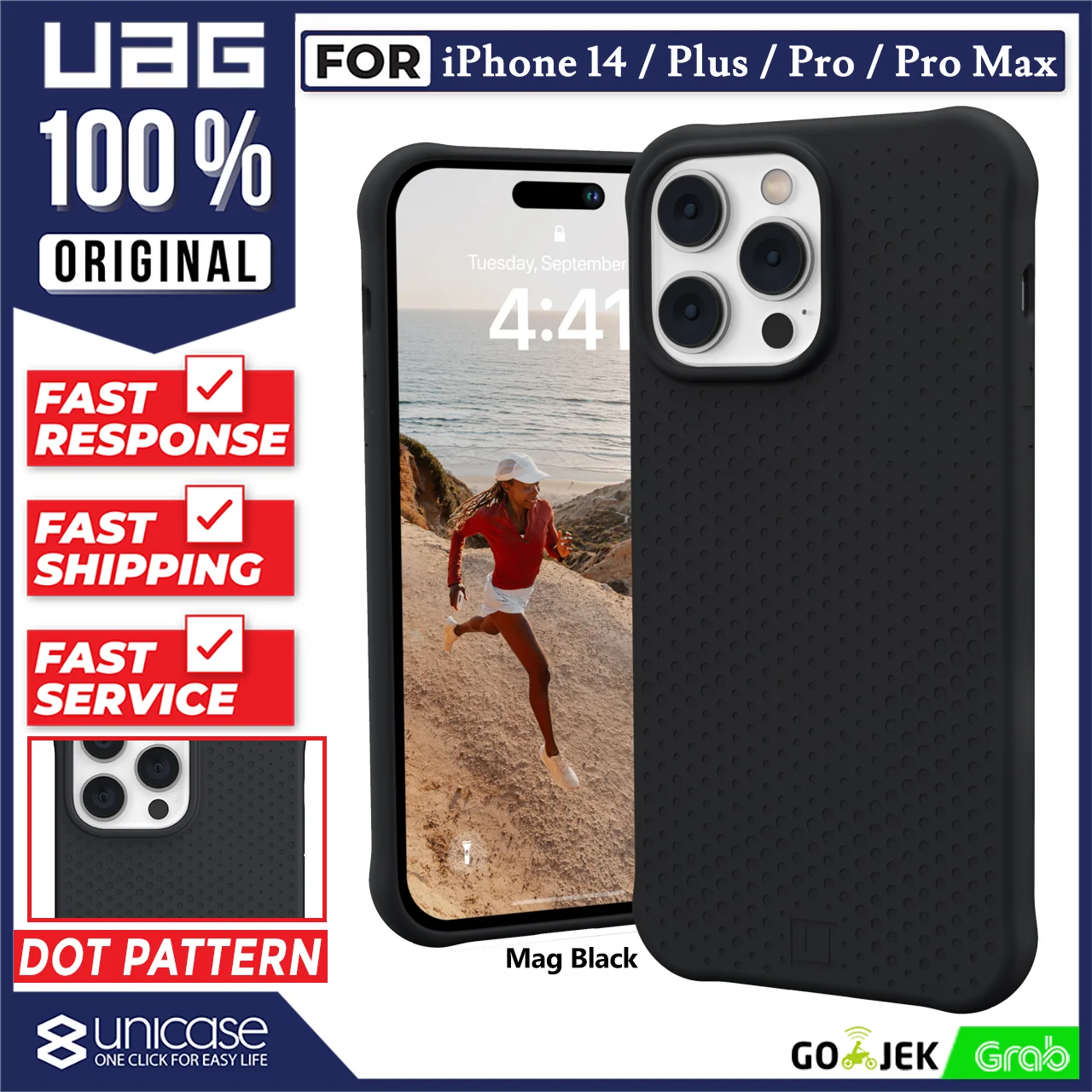 Case iPhone 14 Pro Max Plus UAG DOT MagSafe Slim Softcase Matte Casing