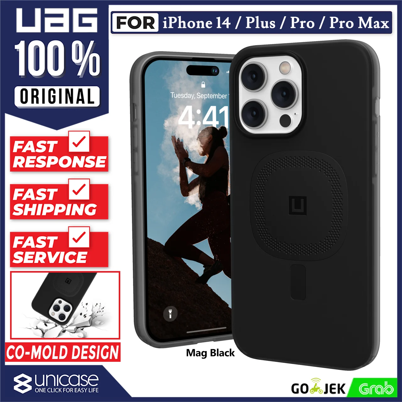 Case iPhone 14 Pro Max Plus UAG Lucent 2.0 MagSafe Hybrid Matte Casing