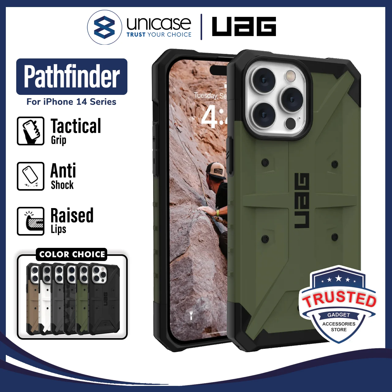 Case iPhone 14 Pro Max Plus UAG Pathfinder Anti Drop Armor Casing