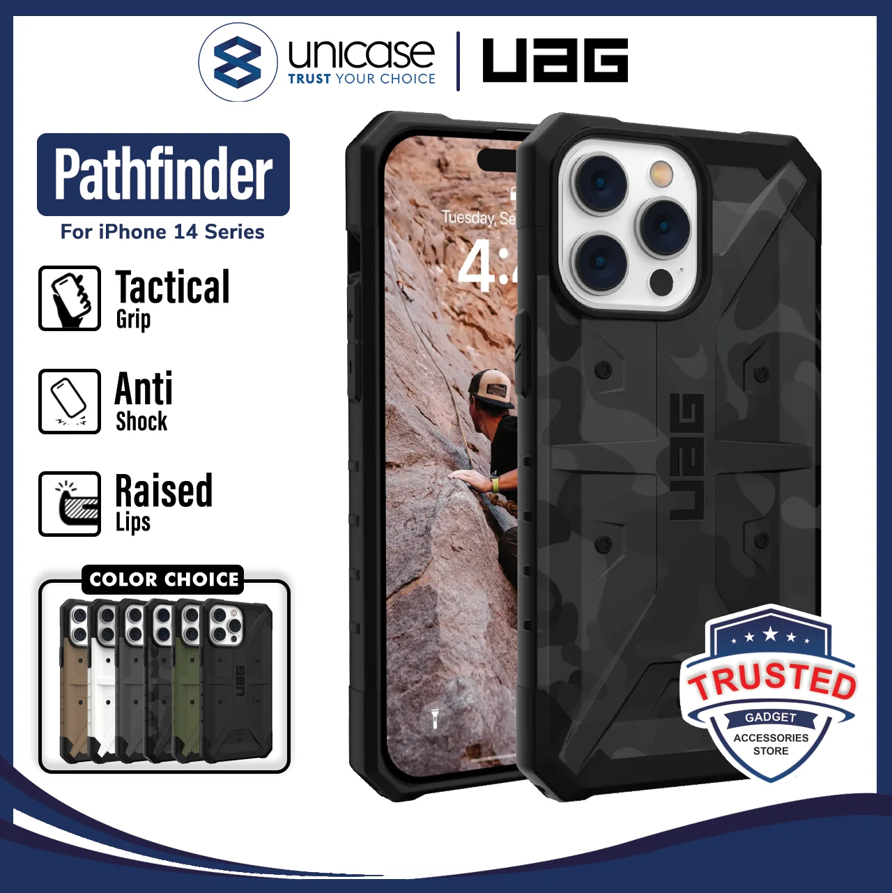 Case iPhone 14 Pro Max Plus UAG Pathfinder Anti Drop Armor Casing