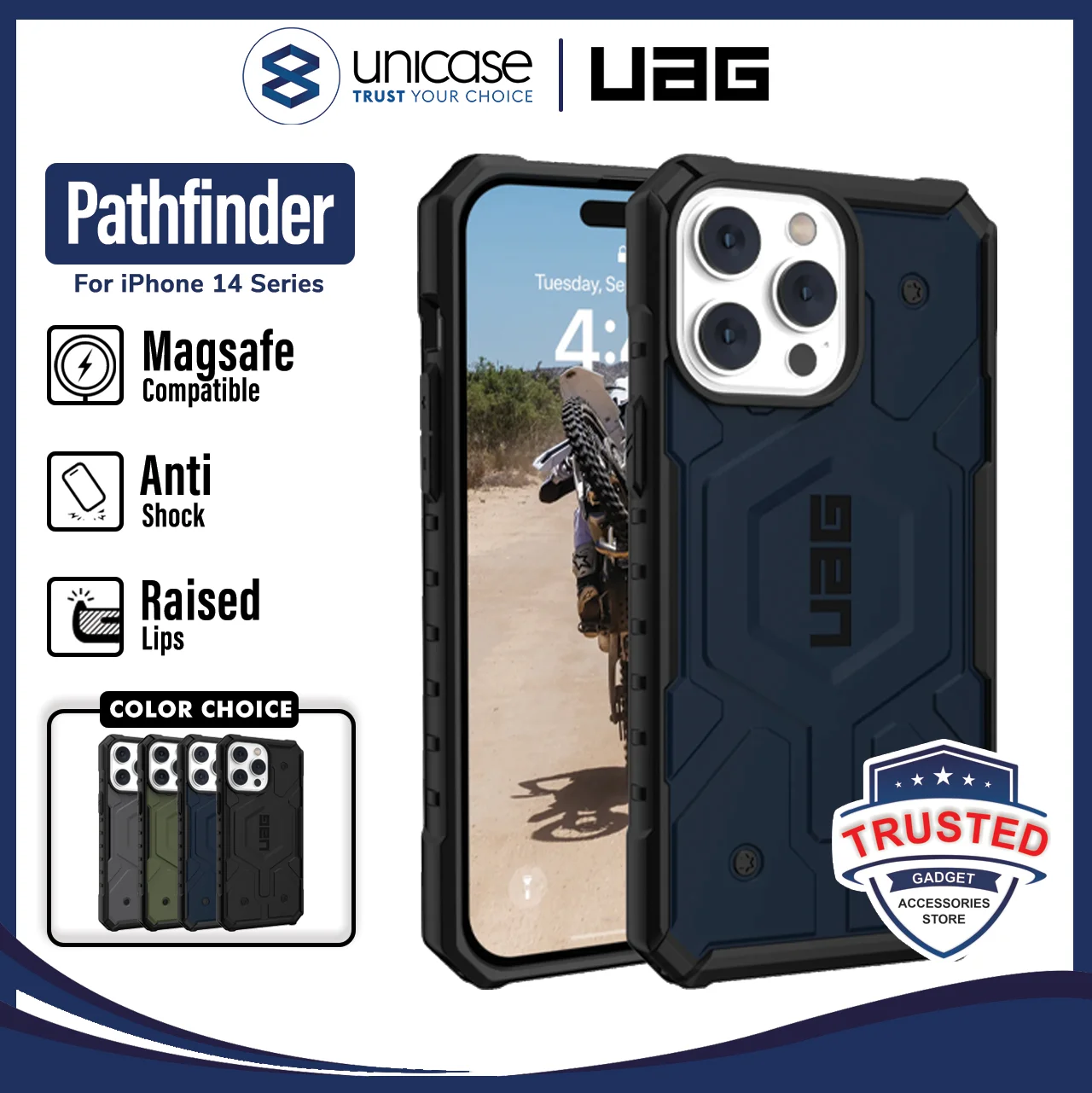 Case iPhone 14 Pro Max Plus UAG Pathfinder MagSafe Matte Armor Casing
