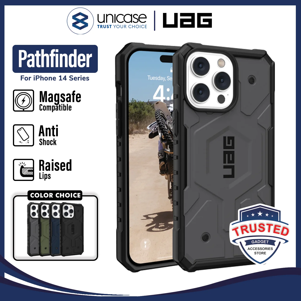 Case iPhone 14 Pro Max Plus UAG Pathfinder MagSafe Matte Armor Casing