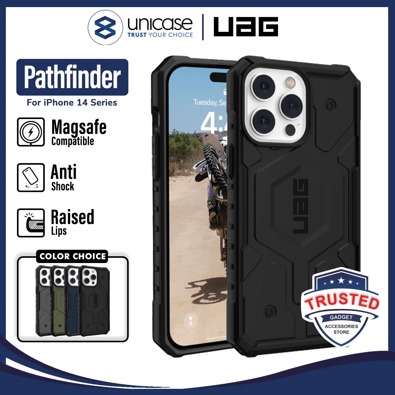 Case iPhone 14 Pro Max Plus UAG Pathfinder MagSafe Matte Armor Casing
