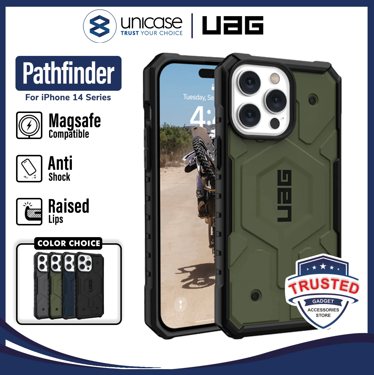 Case iPhone 14 Pro Max Plus UAG Pathfinder MagSafe Matte Armor Casing