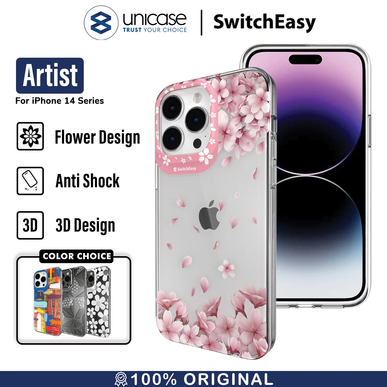 Case iPhone 15/ 14 Pro Max Plus SwitchEasy Artist Inmold Motif Casing