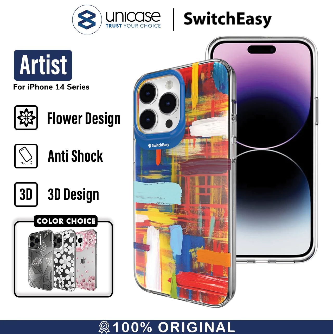 Case iPhone 15/ 14 Pro Max Plus SwitchEasy Artist Inmold Motif Casing